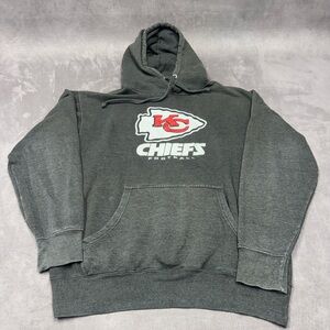 Kansas City Chiefs pull over Hoodie sweatshirt charcoal gray men’s size Large